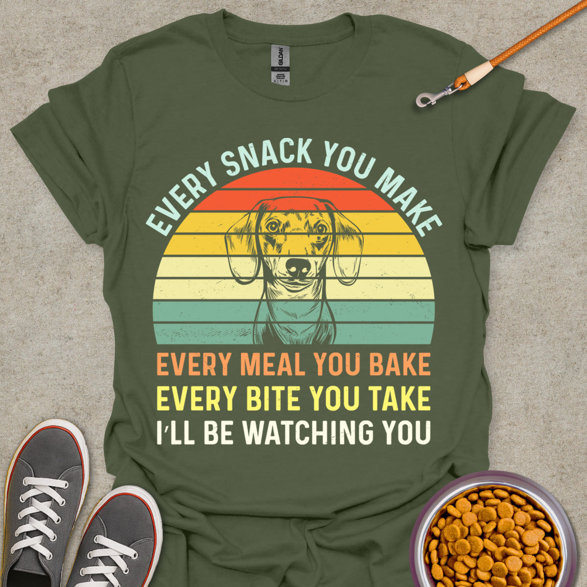 Watchful Dachshund Tee