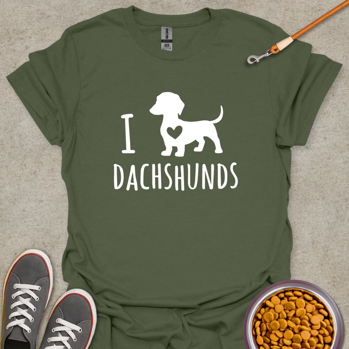 I Luv Dachshunds Tee