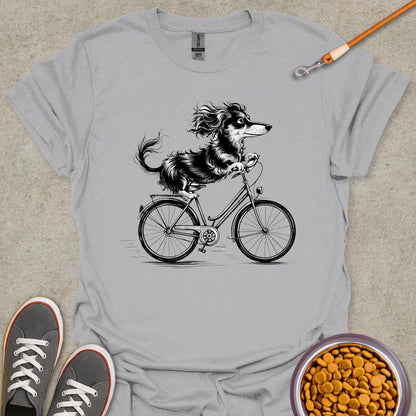 Dachshund Cycling Artistic T-Shirt