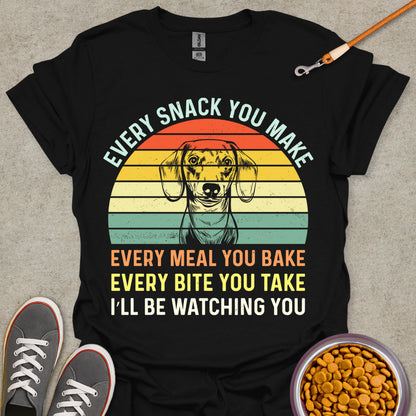 Watchful Dachshund Tee