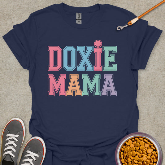 Doxie Mama Multicolor Text T-Shirt