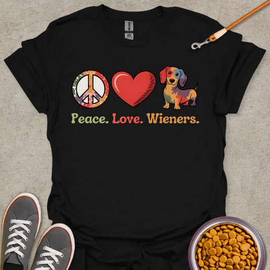 Peace, Love, Wieners T-shirt