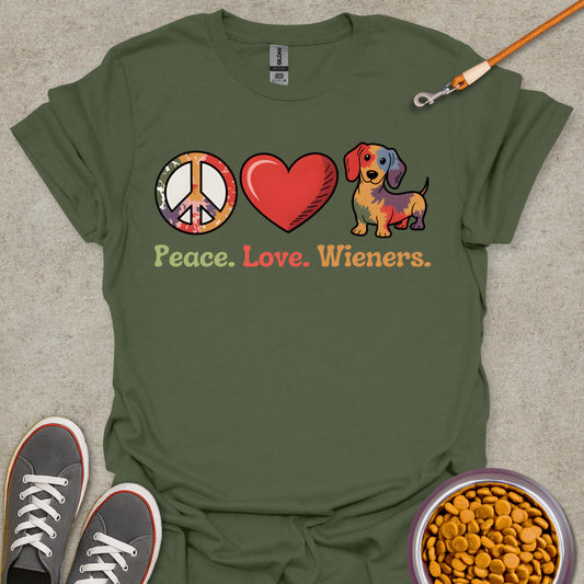 Peace, Love, Wieners T-shirt